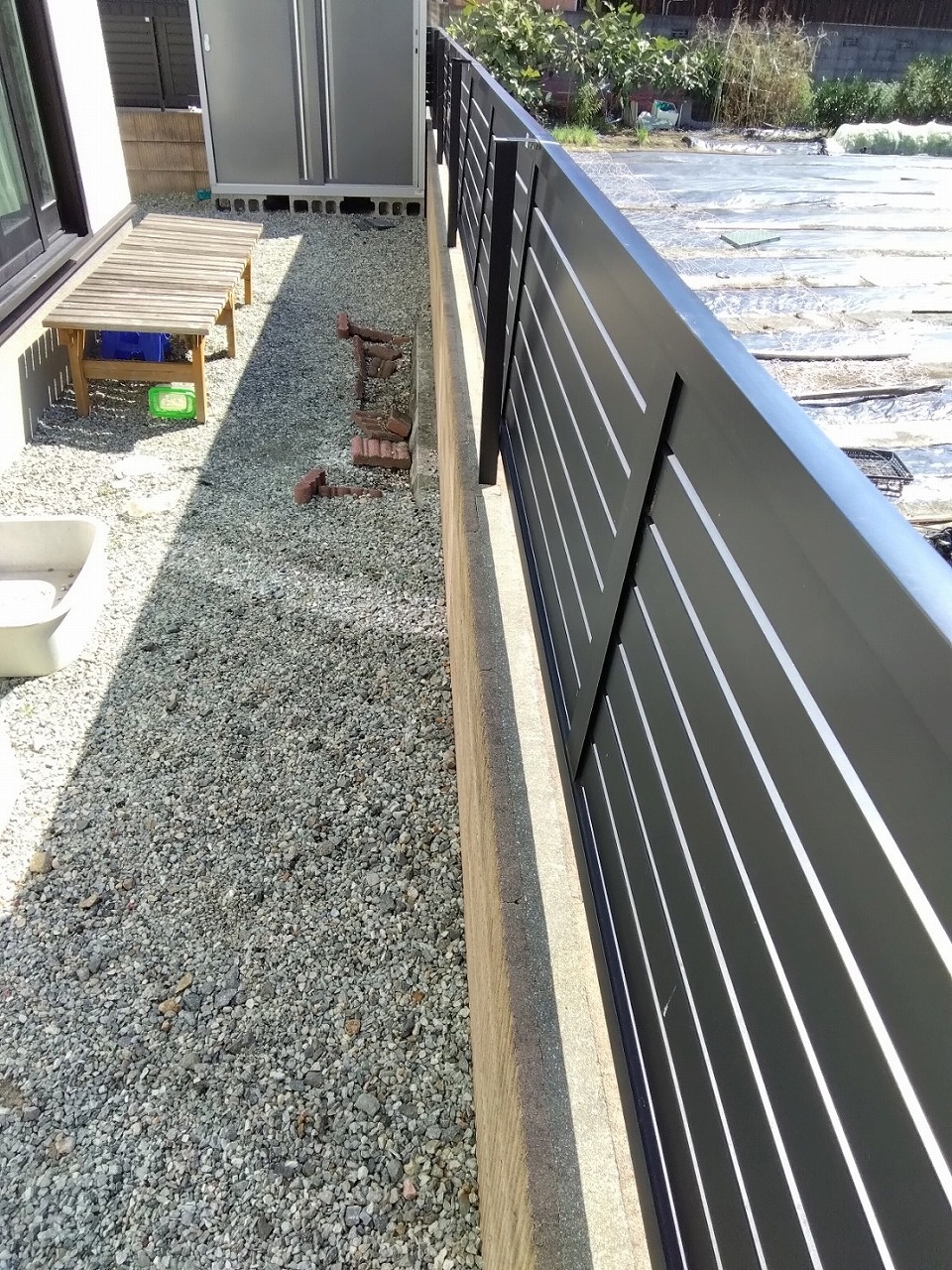 加古川市　台風　フェンス　倒れ